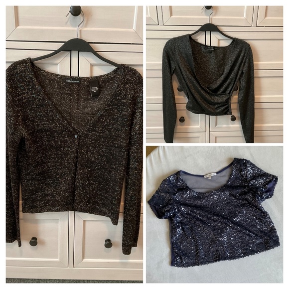 3 Glitter Shimmer Sparkle Tops for the price of one - Picture 1 of 16